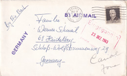 Air Mail Balboa Canal Zone 1963 To Heidelberg, Sender MS Karpfangen - Panamá