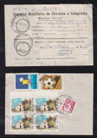 Brazil Brasil 1978 Receipt Registered Letter Uprated With Stamps Oswaldo Cruz - Covers & Documents