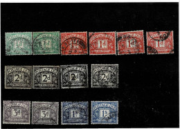 GRAN BRETAGNA ,"Segnatasse",14 Pezzi Usati ,tipi Diversi ,qualita Buona - Postage Due