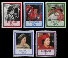 Kiribati 1987 - Mi-Nr. 497-501 ** - MNH - 40. Hochzeitstag Queen Elizabeth - Kiribati (1979-...)
