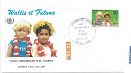 WALLIS ET FUTUNA FDC De 1985      Année Internationale De La Jeunesse - Covers & Documents