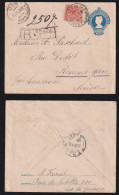 Brazil Brasil 1917 Registered Uprated Stationery Envelope COPACABANA X RENENS GARE Switzerland - Cartas & Documentos