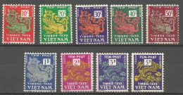 9 Timbres De 1952/56 ( Viêt-Nam / Taxe ) - Viêt-Nam