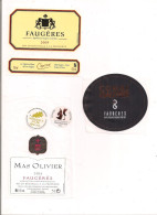 Etiquettes Faugères: Capittel 2009, Combe Gautier Et Mas Olivier 2014 Médaille Or 2016 - - Vino Tinto