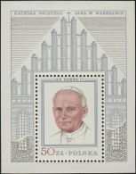 Polen Block 76 Papst Johannes Paul II. In Polen 1979, Rahmen Silber, ** / MNH - Otros & Sin Clasificación