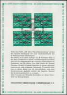 125 Jahre Chemiefaserforschung Im Viererblock Auf Maximumkarte ESSt BONN 10.2.71 - Chemistry