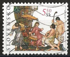 Slovakia 2001 - Mi 413 - YT 352 ( Hristmas : Adoration Of The Shepherds ) - Used Stamps