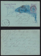 Brazil Brasil 1897 Stationery Postcard 80R  SAO PAULO X LEIPZIG Germany Railway AMBULANTE CACHOEIRA Postmark - Brieven En Documenten