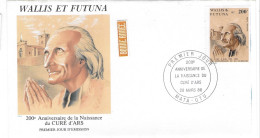 WALLIS ET FUTUNA FDC De 1985   200° ANNIVERSAIRE DE LA NAISSANCE DU CURÉ D'ARS - Briefe U. Dokumente