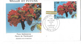 WALLIS ET FUTUNA FDC De 1985   Flore Wallisienne Fleurs De Flamboyant - Covers & Documents