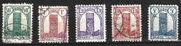 MAROC. Timbres Oblitérés De 1943-4. Tour Hassan. - Oblitérés