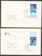 Bulgaria 1984 - Winter Olympic Games, Sarajevo, Mi-Nr. 3247/50+Bl. 140, MNH**, 5 FDC Traveled (3 Scan) - FDC