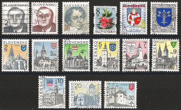 Slovakia Set 15 Stamps - Gebruikt