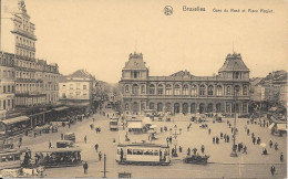 Bruxelles Gare Du Nord Et Place Rogier -pas Envoyé - Spoorwegen, Stations