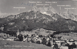 D9650) SAALFELDEN Am Steinernen Meer - Salzburg  S/W FOTO AK - Häuser Gegen Berge - Saalfelden