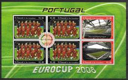 SAINT VINCENT Feuillet  N°  5164/67 * *  Euro 2008 Football Fussball Soccer Stade  Portugal - Championnat D'Europe (UEFA)