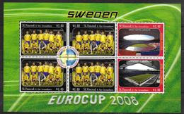 SAINT VINCENT Feuillet  N°  5176/79 * *  Euro 2008 Football Fussball Soccer Stade Suede - Championnat D'Europe (UEFA)