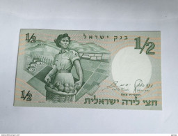 Israel-1/2 LIRA-WOMEN SOLIDER-(1958)-(rite Number From Black)-(75)-(796584-א/1)-U.N.C-BANK NOTE - Israel