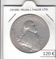 CR1980 MONEDA PRUSIA 1 THALER 1795 PLATA - Autres & Non Classés