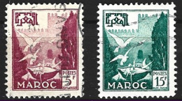 MAROC. Timbres Oblitérés De 1951-4. Pigeons. - Pigeons & Columbiformes