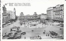 Bruxelles Place Rogier Et Gare Du Nord -pas Envoyé - Ferrovie, Stazioni