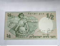 Israel-1/2 LIRA-WOMEN SOLIDER-(1958)-(rite Number From Black)-(77)-(028863-מ/1)-GOOD-BANK NOTE - Israel