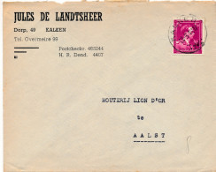 ENVELOPPE  LEOPOLD  - 10 %   JULES DE LANDTSHEER  DORP 49 KALKEN - Lettres & Documents