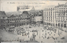 Bruxelles Gare Du Nord  Panorama Sur L'Eglise St Marie 5-8-1931 - Ferrovie, Stazioni