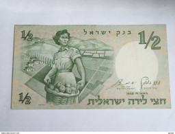 Israel-1/2 LIRA-WOMEN SOLIDER-(1958)-(rite Number From Black)-(83)-(380694-ט/1)-GOOD-BANK NOTE - Israel