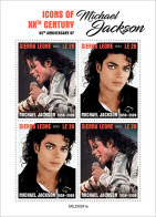 2023-04 - SIERRA LEONE-  MICHAEL JACKSON          4V  MNH** - Chanteurs