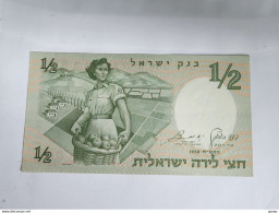 Israel-1/2 LIRA-WOMEN SOLIDER-(1958)-(rite Number From Black)-(86)-(856508-ש/2)-GOOD-BANK NOTE - Israel