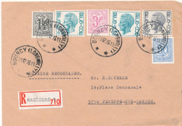 ENVELOPPE  1972  RECOMMANDE  BASTOGNE  TO JEMEPPE SUR SAMBRE  CACHET BOURCY         GENT - Cartas & Documentos