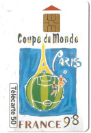 Telecarte F 854 Paris Coupe Du Monde 98 50 Unités Luxe GEM - 1998