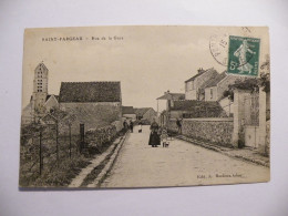 A536 . CPA. 77. St-FARGEAU. (Seine & Marne). Rue De La Gare. Beau Plan Animé. écrite & Voyagée 1912 - Saint Fargeau Ponthierry
