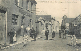 CPA 78 Yvelines PORCHEVILLE - Rue Principale Le Bureau De Tabac - Porcheville