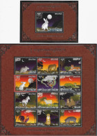 BHUTAN 2023- NEW ISSUE- WATER FEMALE RABBIT YEAR 2023- Complete Set With M/S- MNH -Silver Prints - Bhoutan