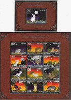 BHUTAN 2023- NEW ISSUE- WATER FEMALE RABBIT YEAR 2023- Complete Set With M/S- MNH -Silver Prints - Bhután