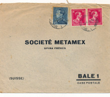 ENVELOPPE 1938  SOCIETE METAMEX SPIRA FRERES TO BALE 1  SUISSE - Lettres & Documents