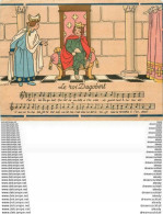 Carte Postale Les Rondes Enfantines " Le Roi Dagobert " Avec Partition Et Conte - Contes, Fables & Légendes