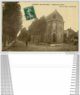 62 LAVENTIE. Avenue De La Gare Estaminet De La Gare Par Bailleul 1912. Carte émaillographie - Laventie