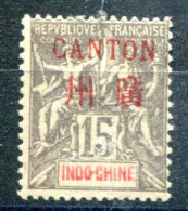 Canton      8 *       Surcharge Rouge - Unused Stamps