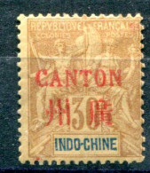 Canton      11 *       Surcharge Rouge - Unused Stamps