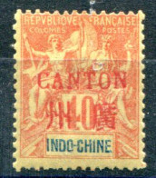 Canton      12 *       Surcharge Rouge - Unused Stamps