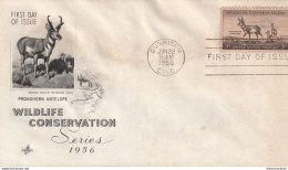 FDC USA 1956 WILDLIFE CONSERVATION Pour Gunnison - 1951-1960