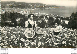 (MI) 3 Photo Cpsm Petits Formats 06 NICE. Cueillette Des Oeillets Et Promenade Des Anglais 1955-56-57 - Sets And Collections