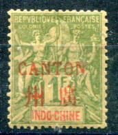 Canton      15 *       Surcharge Rouge - Unused Stamps