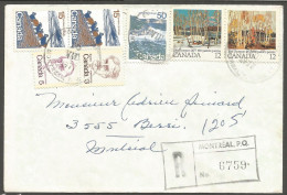 1977 Registered Cover $1.12 Landscapes/Thomson Large CDS Montreal PQ Quebec Local - Histoire Postale