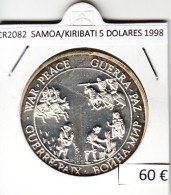 CR2082 MONEDA SAMOA KIRIBATI 5 DOLARES 1998 PLATA - Kiribati