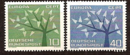 Germany 1962 Europa CEPT (**)  Mi 383-84 M€0,90; Y&T 255-56 - €1,- - 1962