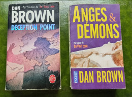 LOT DE 2 LIVRES : Deception Point Et Anges & Démons - Dan Brown - Action